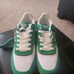 Reebok Green and White Sneakers
